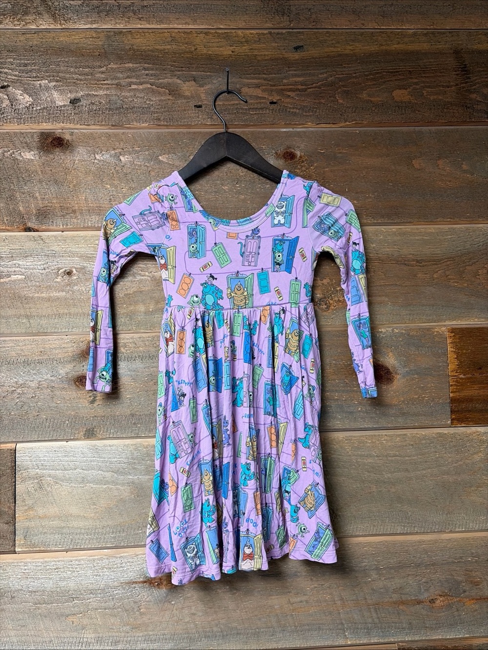 Disney x Little Sleepies Monsters Inc Pink Bamboo Fit & Flare Dress Size 6 Play*